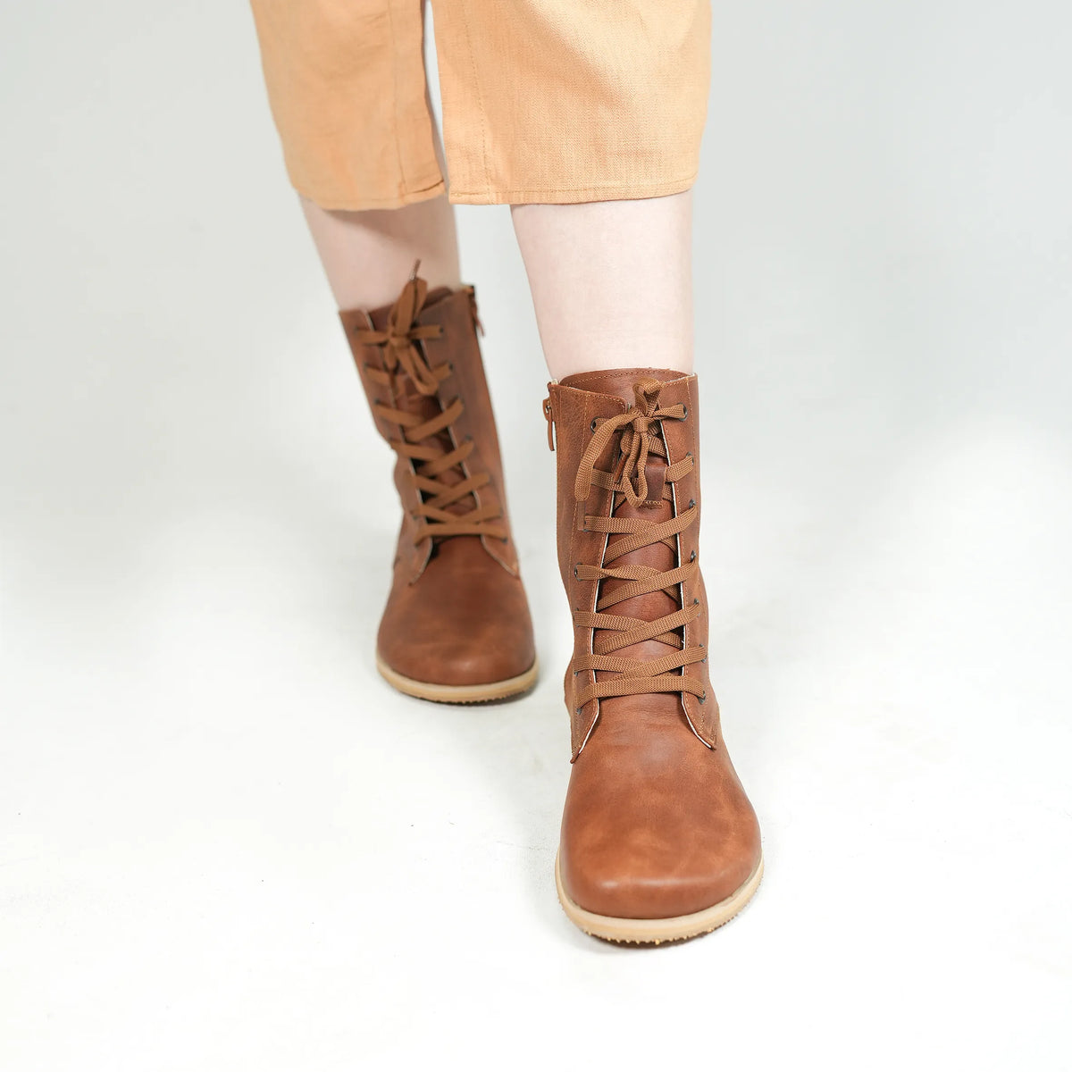 Crazy Barefoot Long Boots Shoes – Eva Outsole – Brown