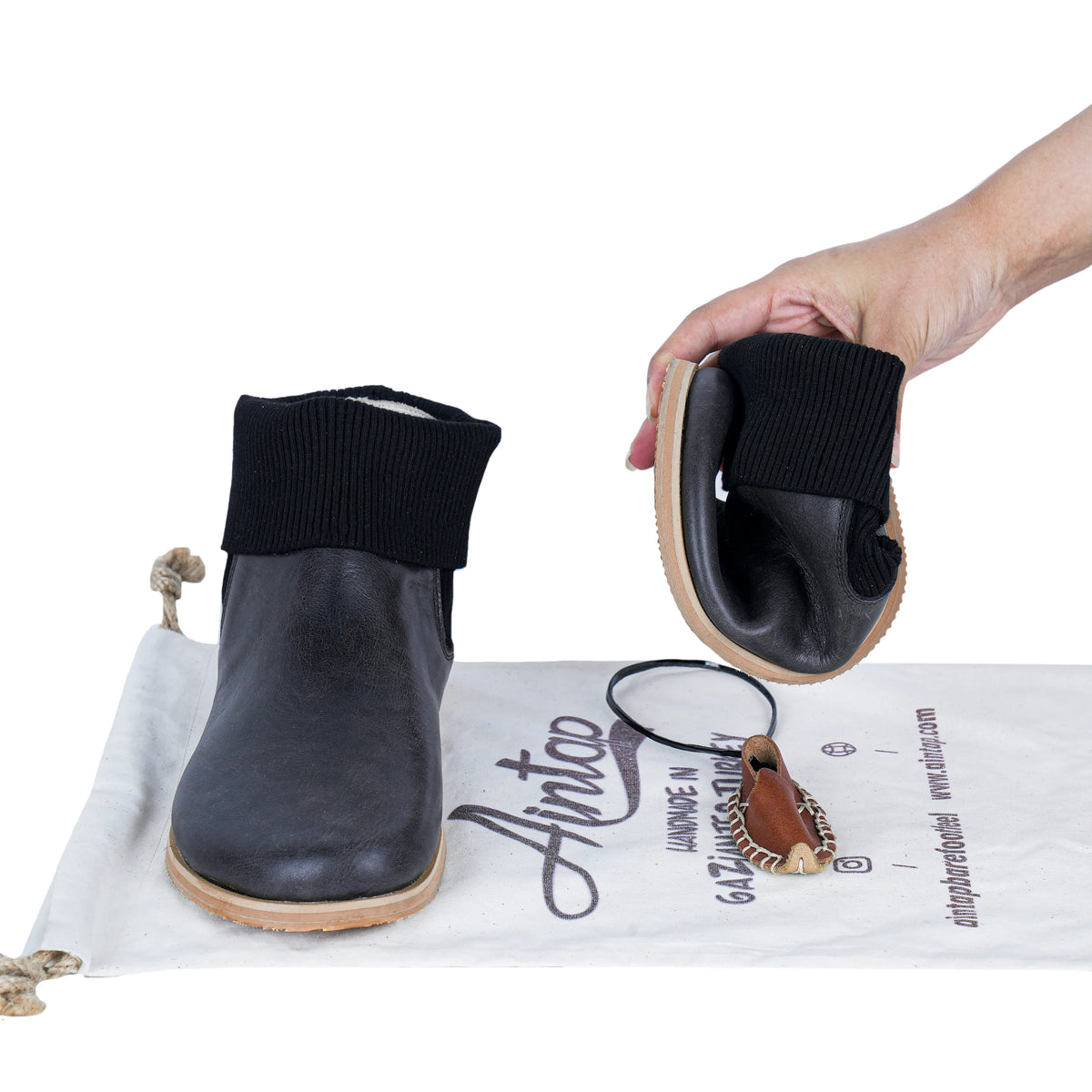 Crazy Barefoot Socks Chelsea Shoes – Eva Outsole – Black