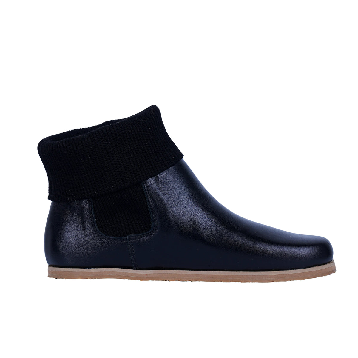 Smooth Barefoot Socks Chelsea Shoes – Eva Outsole – Black