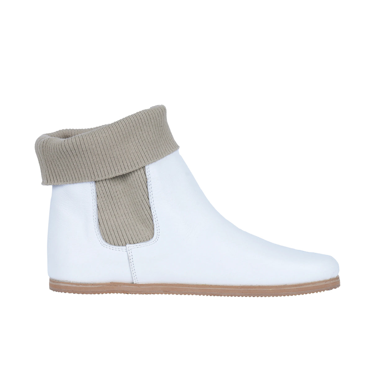 Smooth Barefoot Socks Chelsea Shoes – Eva Outsole – White