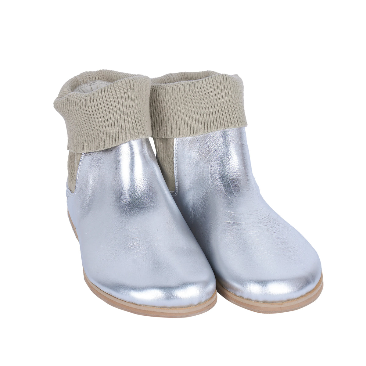 Bright Barefoot Socks Chelsea Shoes – Eva Outsole – Silver