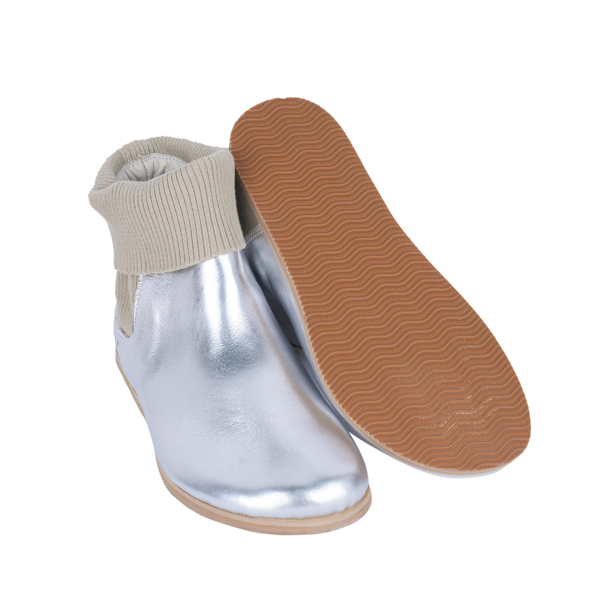 Bright Barefoot Socks Chelsea Shoes – Eva Outsole – Silver