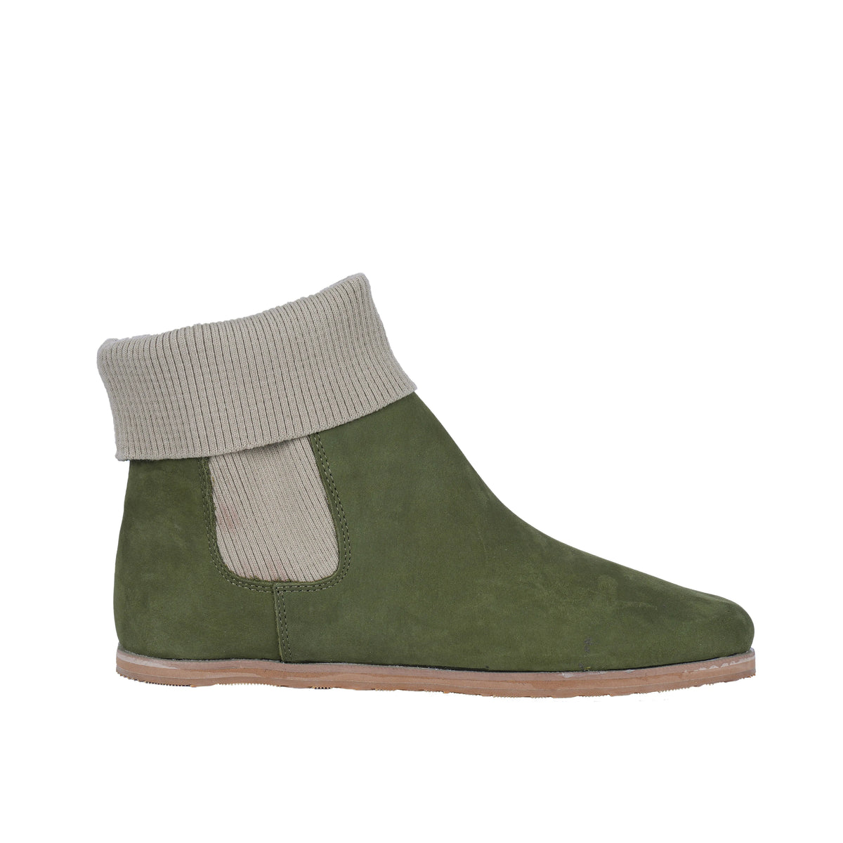 Nubuck Barefoot Socks Chelsea Shoes – Eva Outsole – Green