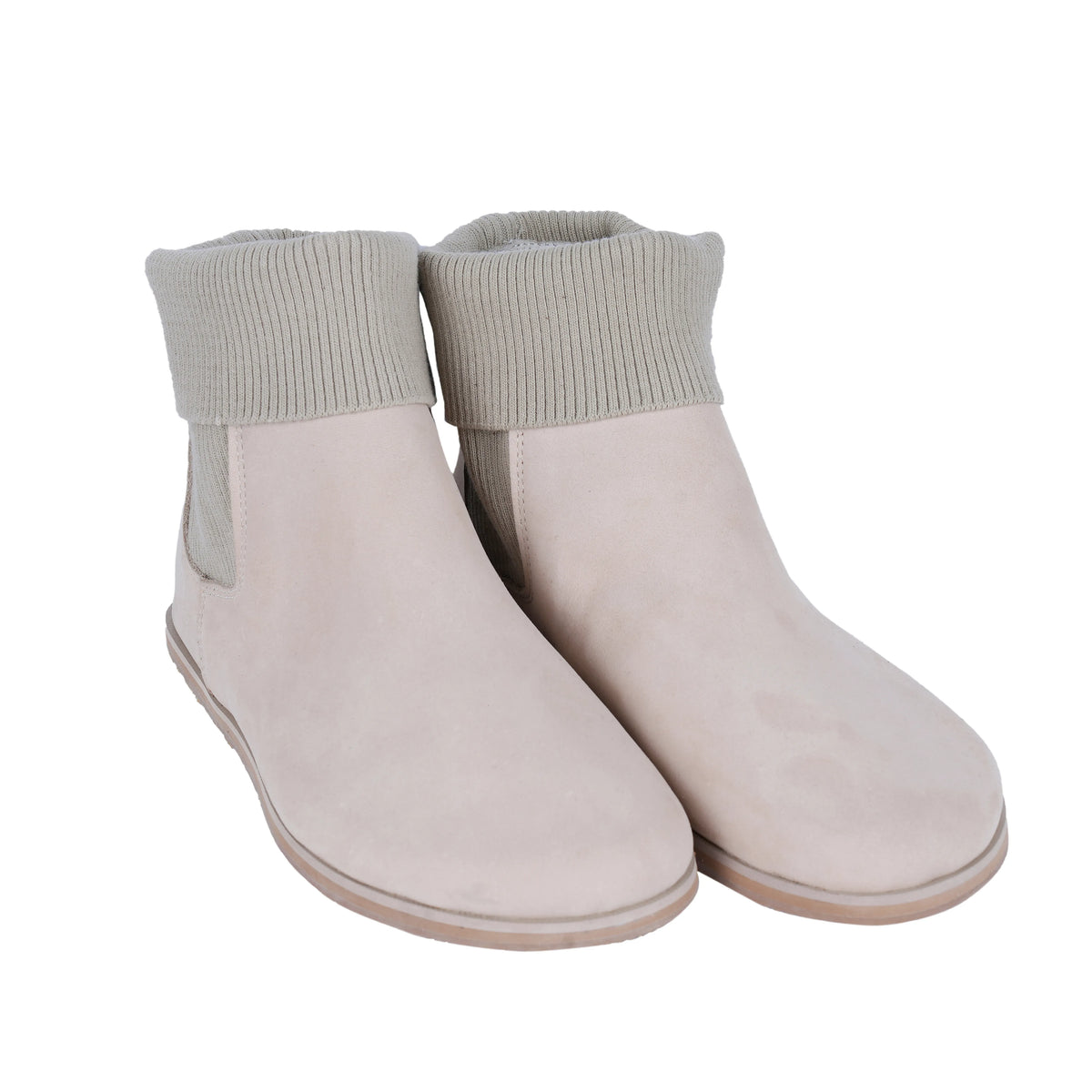 Nubuck Barefoot Socks Chelsea Shoes – Eva Outsole – Cream