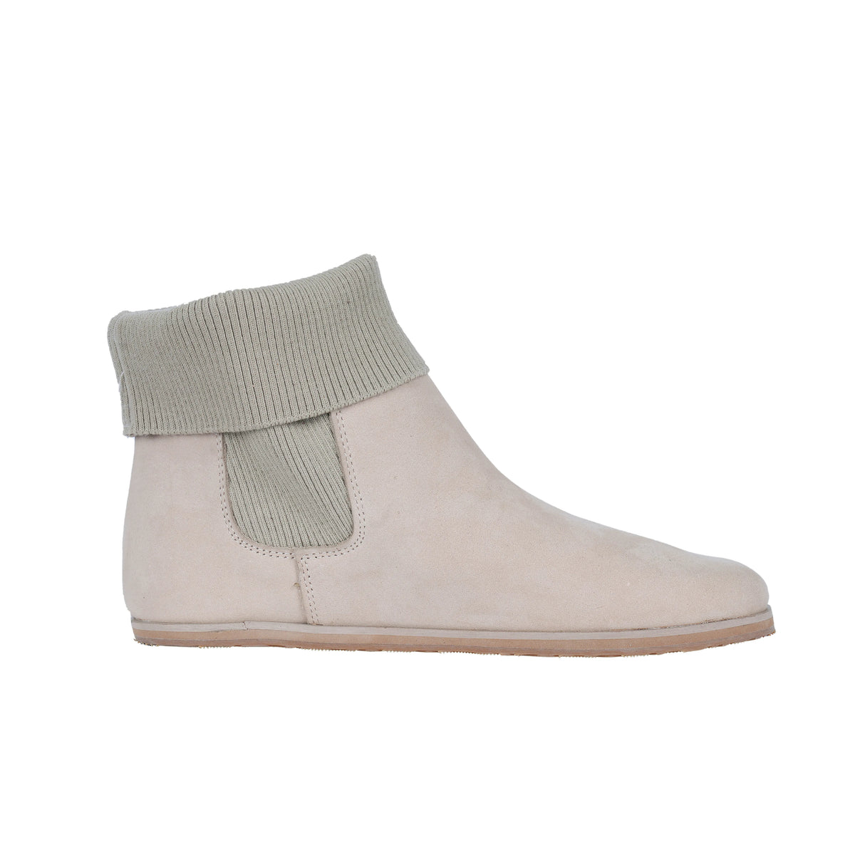 Nubuck Barefoot Socks Chelsea Shoes – Eva Outsole – Cream