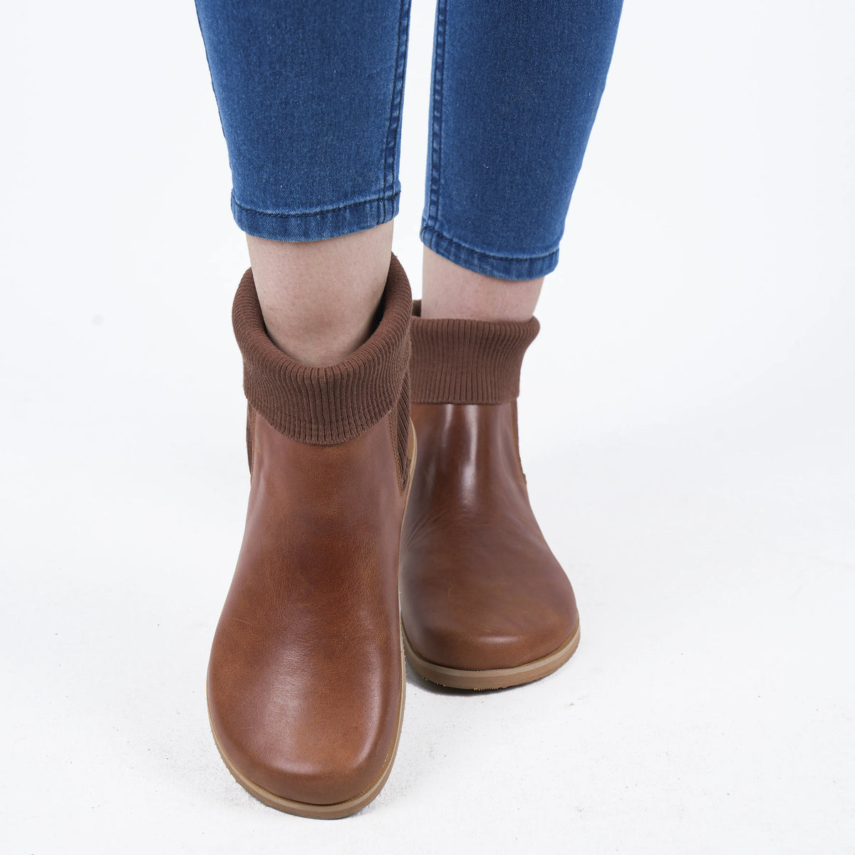 Crazy Barefoot Socks Chelsea Shoes – Eva Outsole – Brown