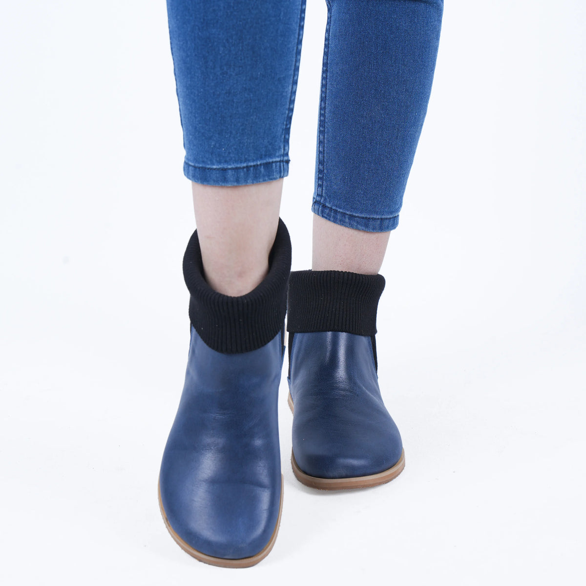 Crazy Barefoot Socks Chelsea Shoes – Eva Outsole – Navy Blue