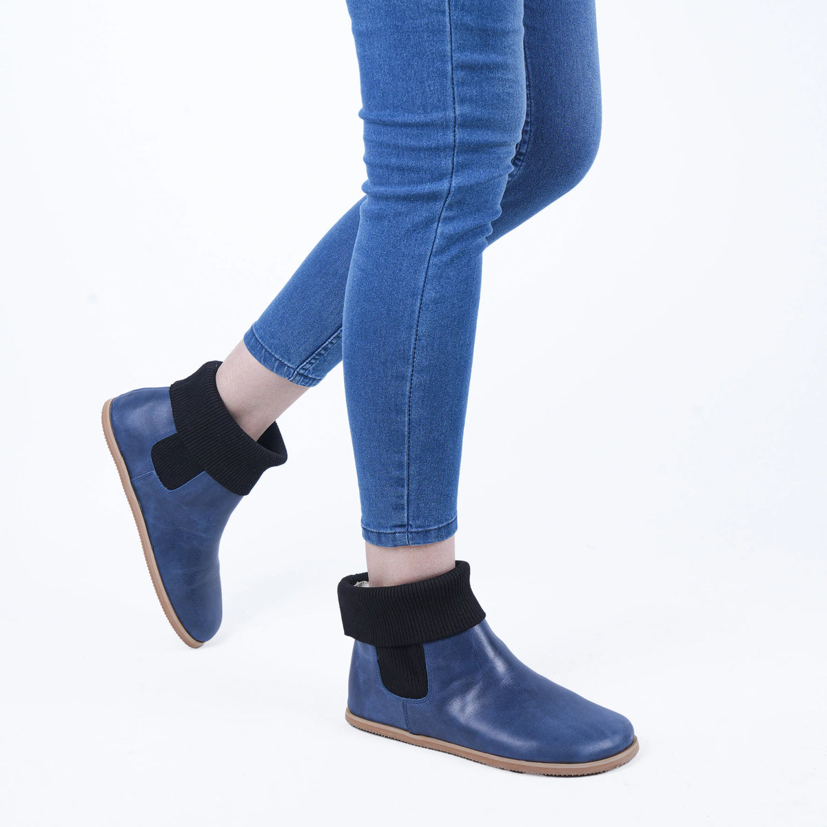 Crazy Barefoot Socks Chelsea Shoes – Eva Outsole – Navy Blue