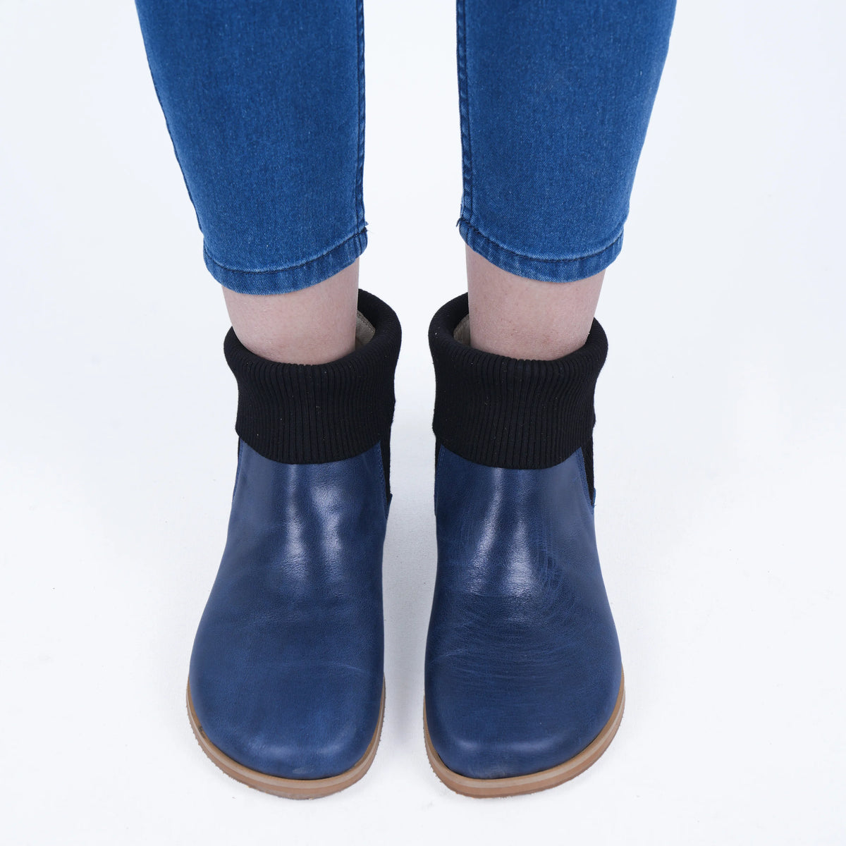 Crazy Barefoot Socks Chelsea Shoes – Eva Outsole – Navy Blue