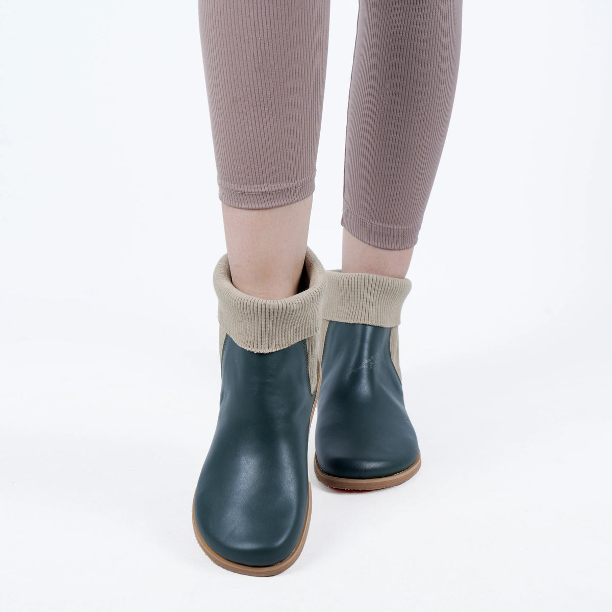 Smooth Barefoot Socks Chelsea Shoes – Eva Outsole – Green