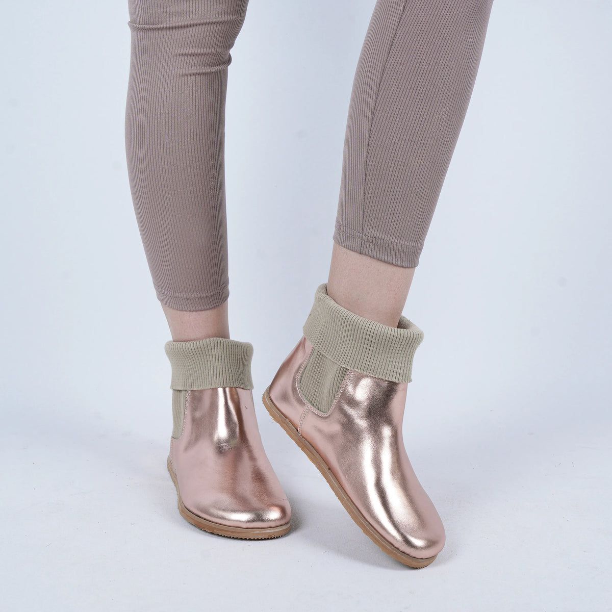 Bright Barefoot Socks Chelsea Shoes – Eva Outsole – Rose