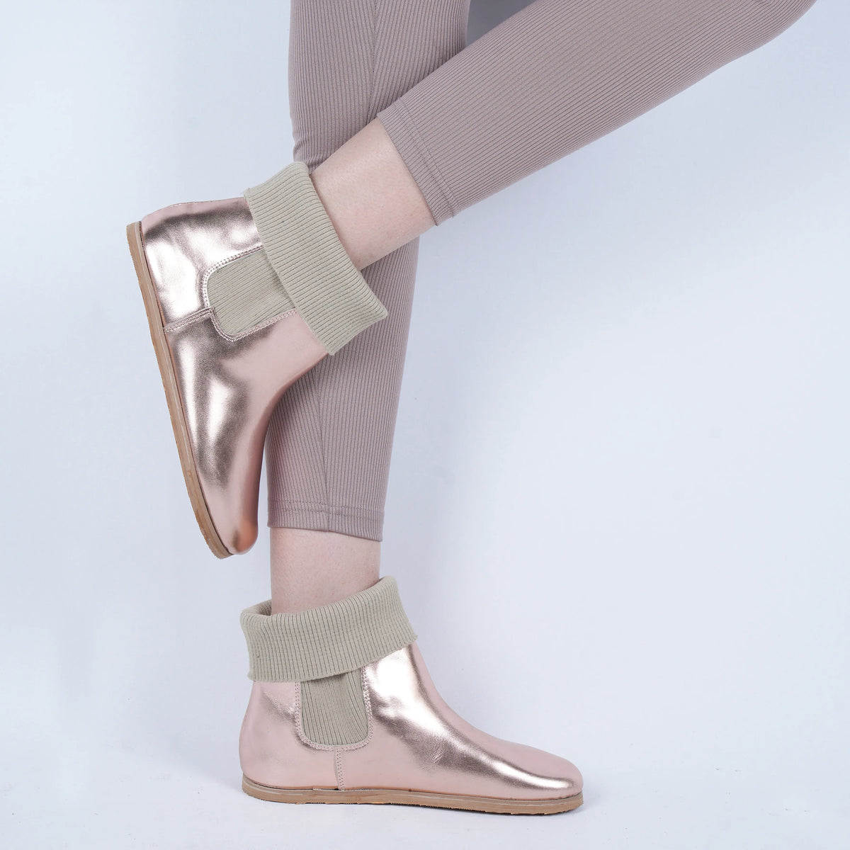Bright Barefoot Socks Chelsea Shoes – Eva Outsole – Rose