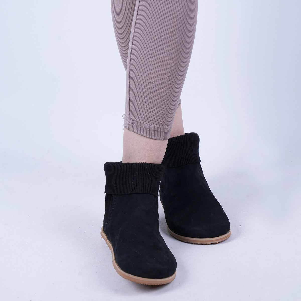 Nubuck Barefoot Socks Chelsea Shoes – Eva Outsole – Black