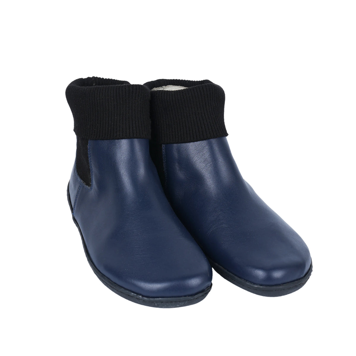 Smooth Barefoot Socks Chelsea Shoes – 6mm Rubber Sole – Navy Blue