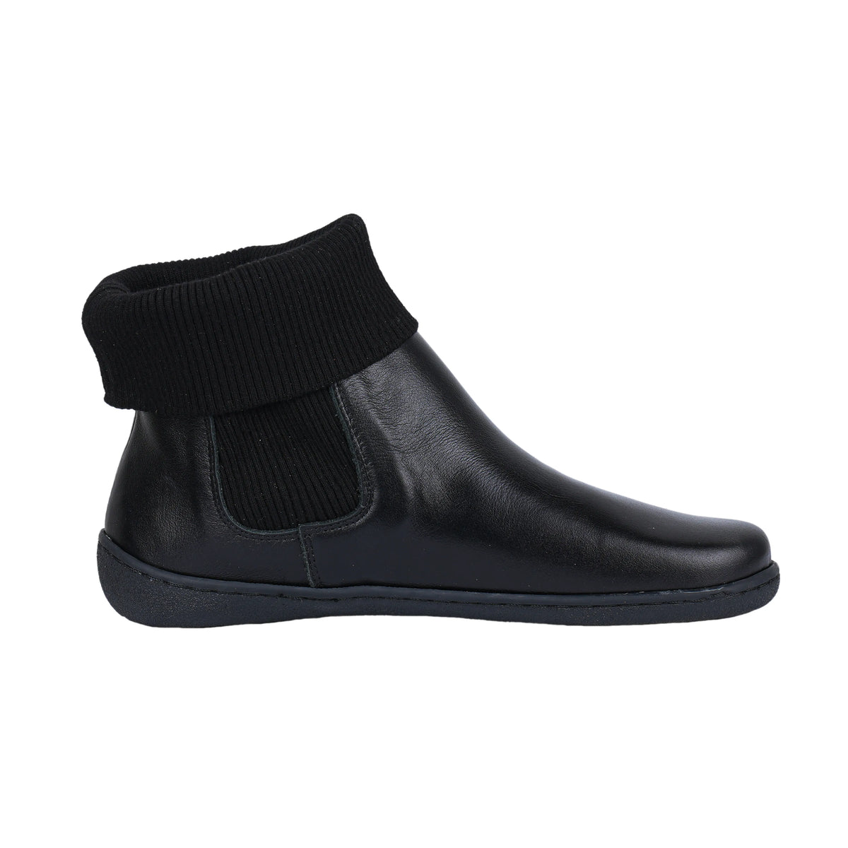 Smooth Barefoot Socks Chelsea Shoes – 6mm Rubber Sole – Black