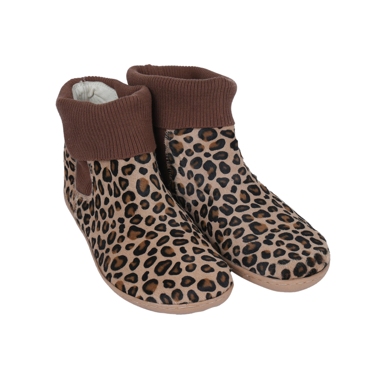 Hair Barefoot Socks Chelsea Shoes – 6mm Rubber Sole – Leopard