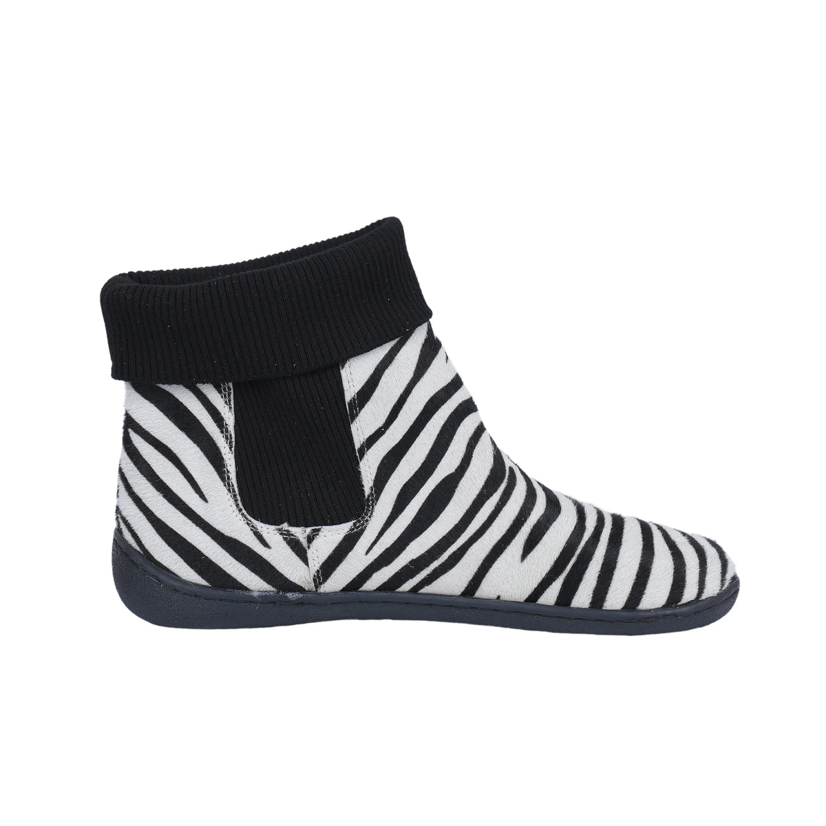 Hair Barefoot Socks Chelsea Shoes – 6mm Rubber Sole – Zebra