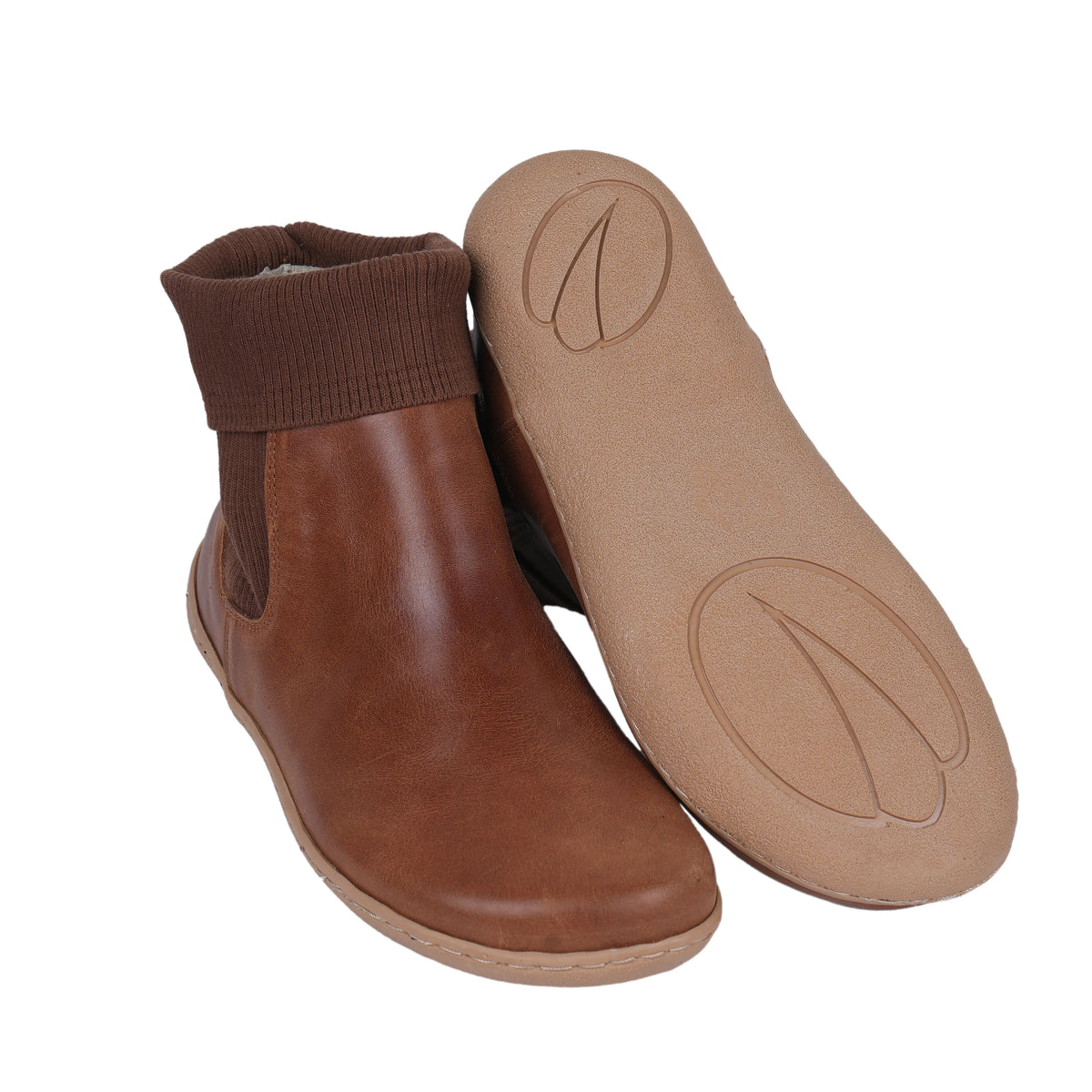 Crazy Barefoot Socks Chelsea Shoes – 6mm Rubber Sole – Brown