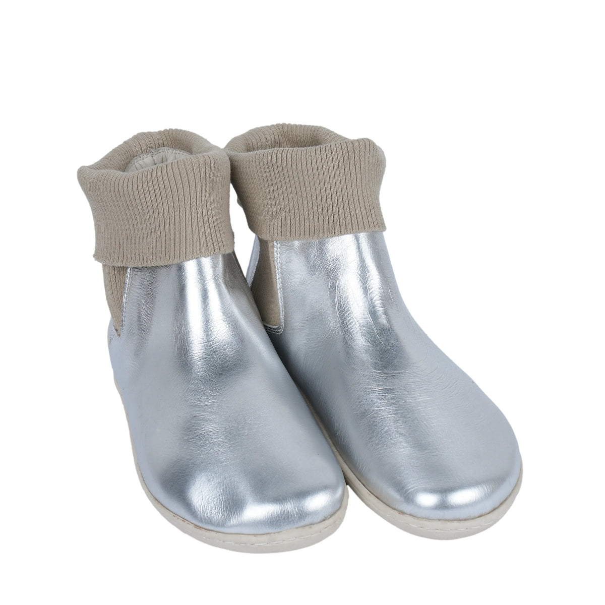 Bright Barefoot Socks Chelsea Shoes – 6mm Rubber Sole – Silver