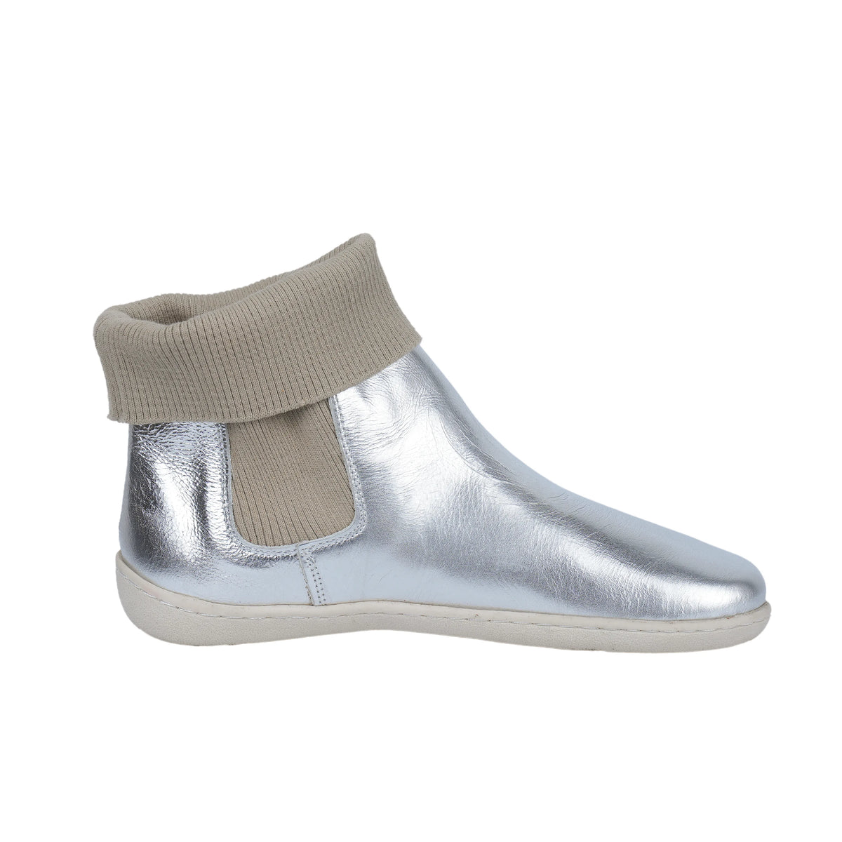 Bright Barefoot Socks Chelsea Shoes – 6mm Rubber Sole – Silver