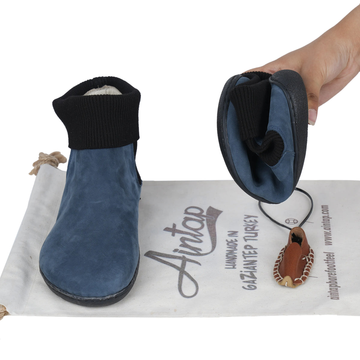 Nubuck Barefoot Socks Chelsea Shoes – 6mm Rubber Sole – Jeans