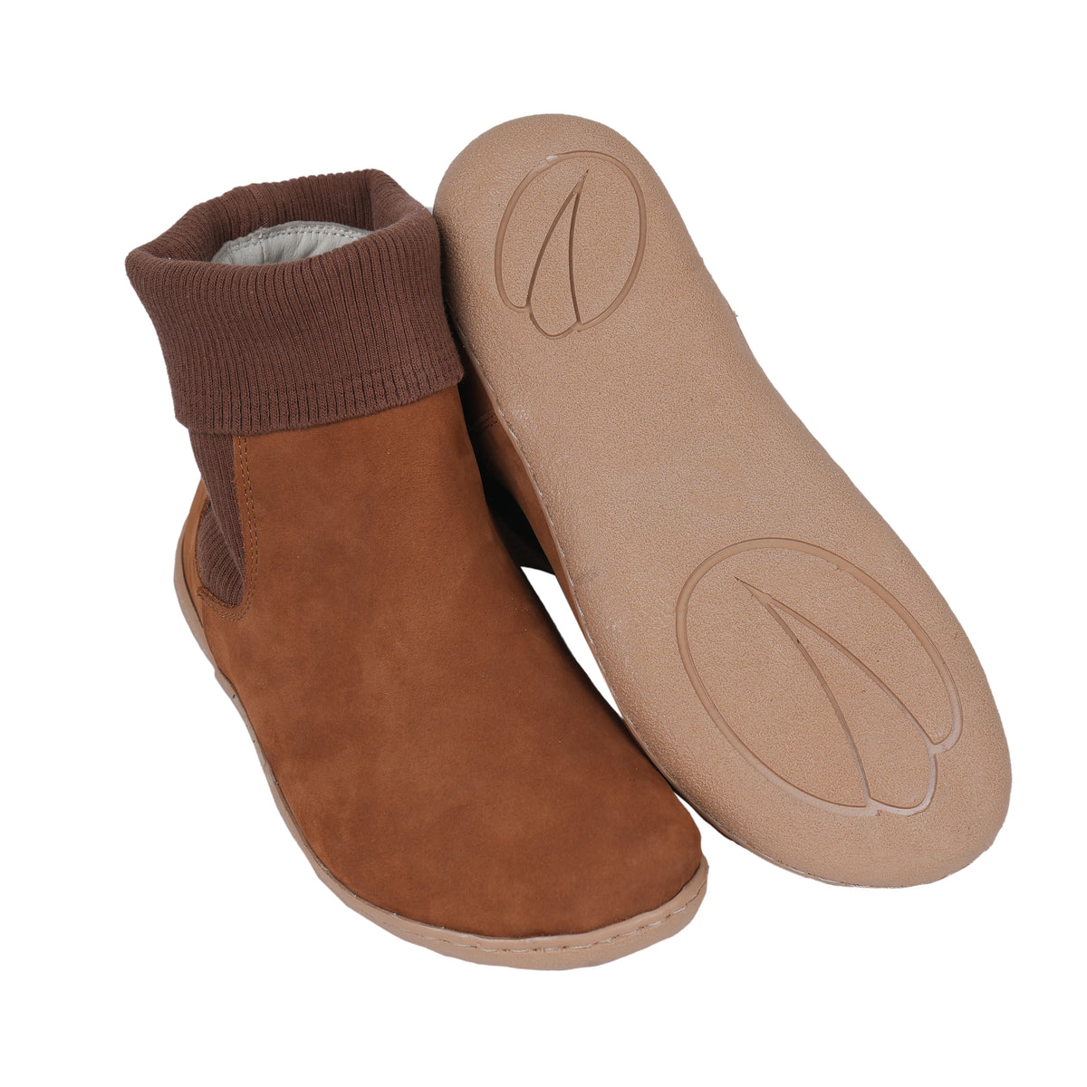 Nubuck Barefoot Socks Chelsea Shoes – 6mm Rubber Sole – Tan