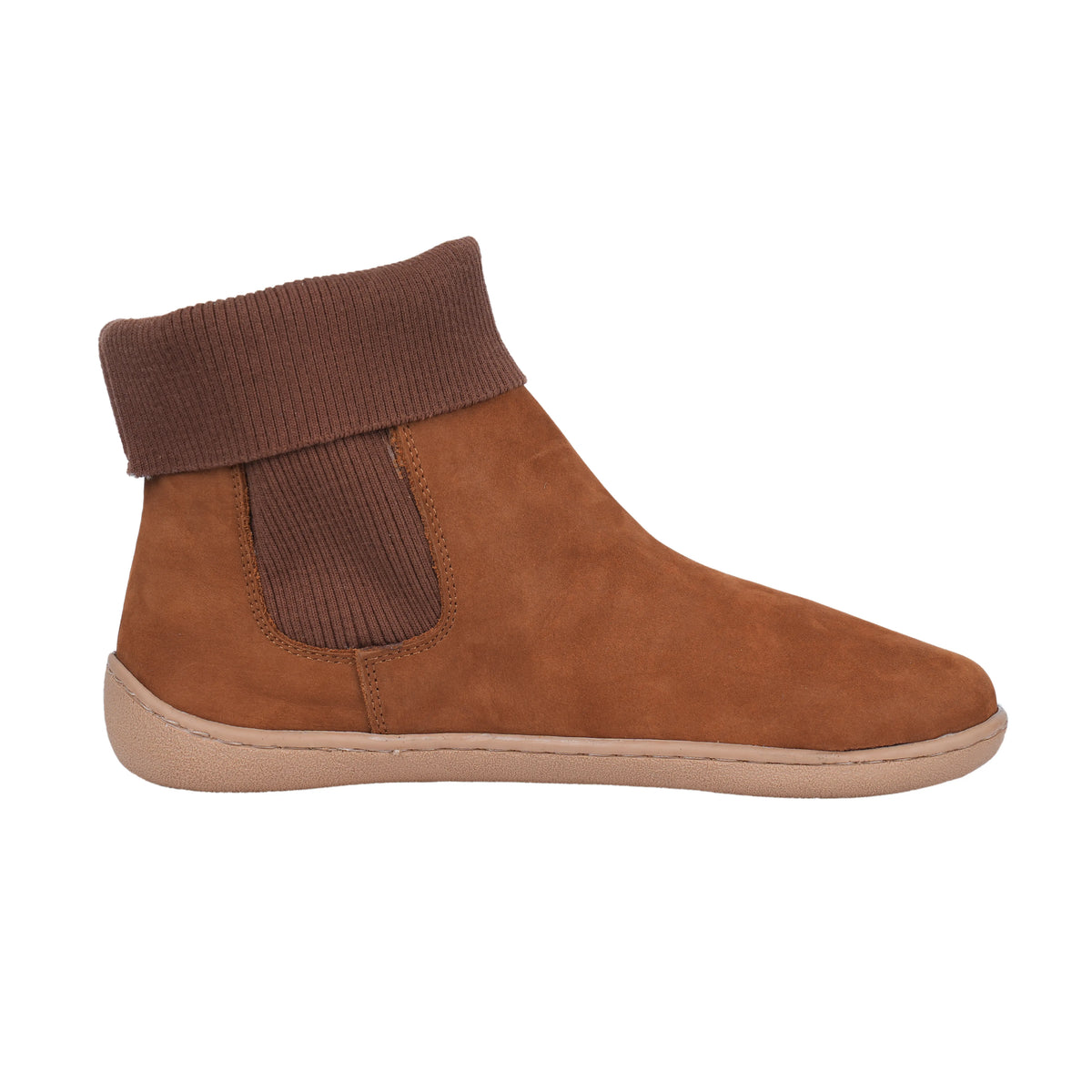 Nubuck Barefoot Socks Chelsea Shoes – 6mm Rubber Sole – Tan