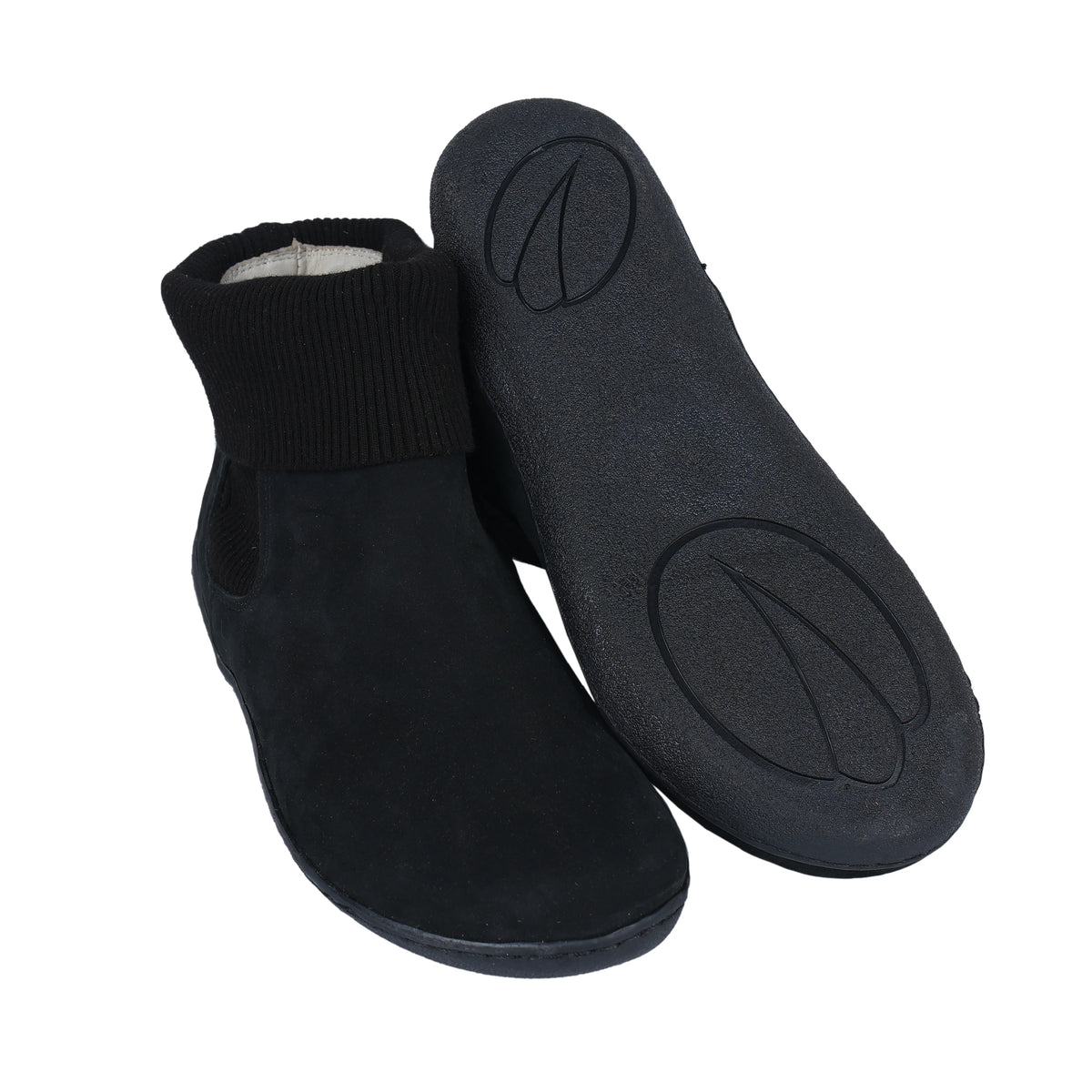 Nubuck Barefoot Socks Chelsea Shoes – 6mm Rubber Sole – Black