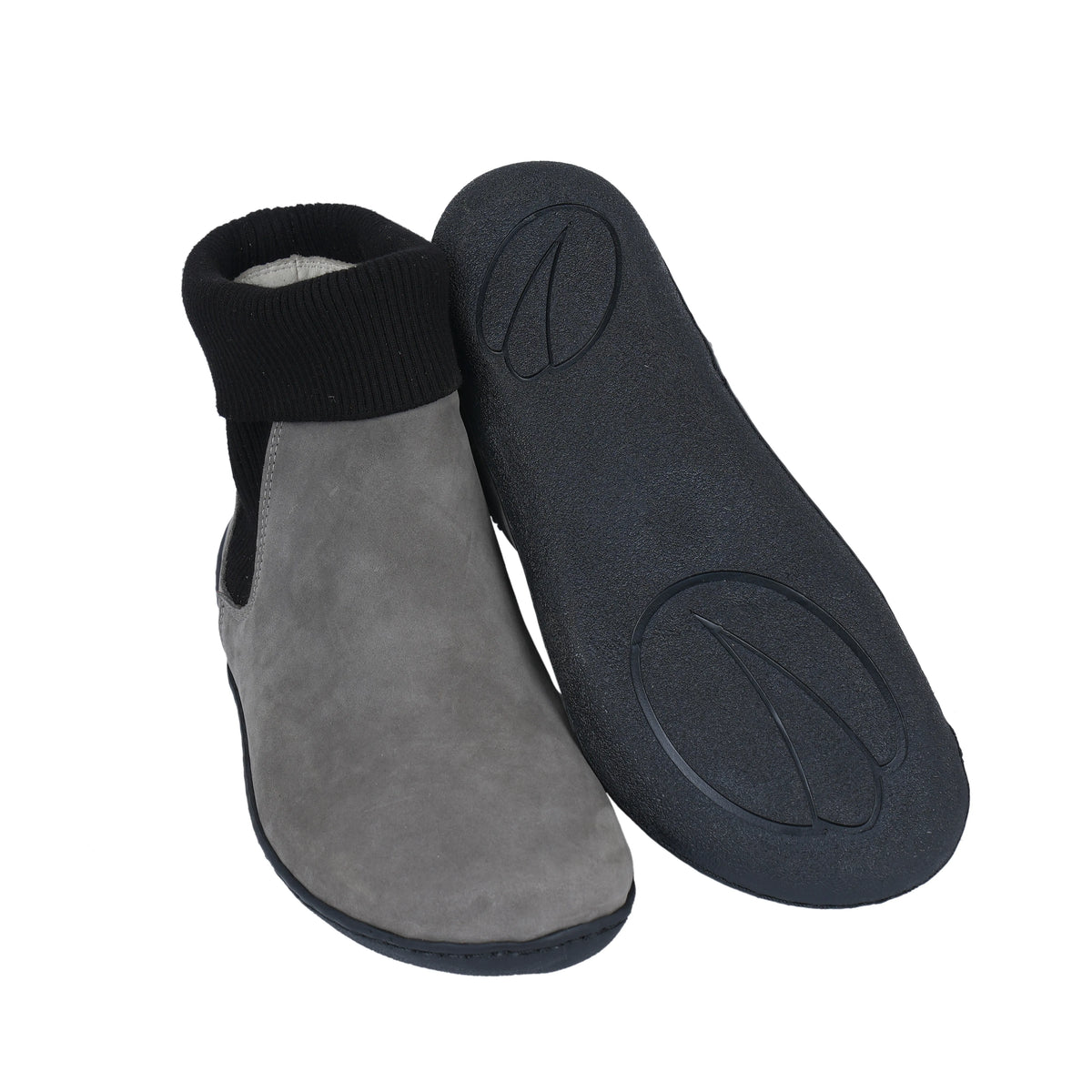 Nubuck Barefoot Socks Chelsea Shoes – 6mm Rubber Sole – Gray
