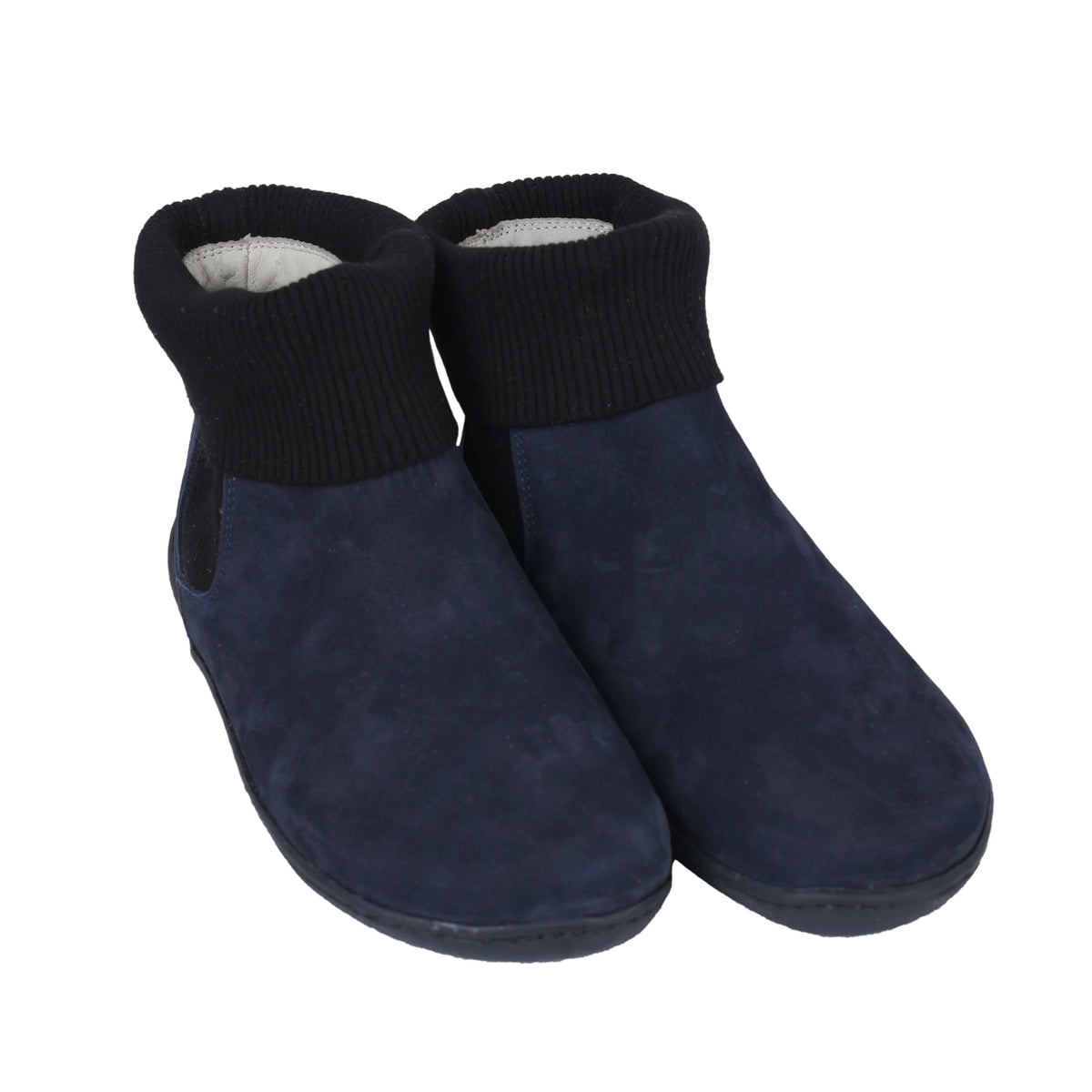 Nubuck Barefoot Socks Chelsea Shoes – 6mm Rubber Sole – Navy Blue