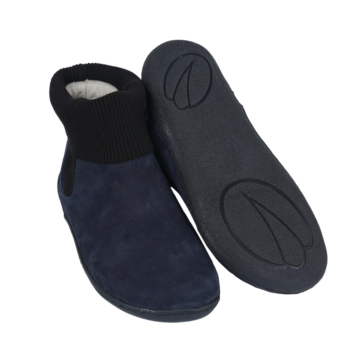 Nubuck Barefoot Socks Chelsea Shoes – 6mm Rubber Sole – Navy Blue