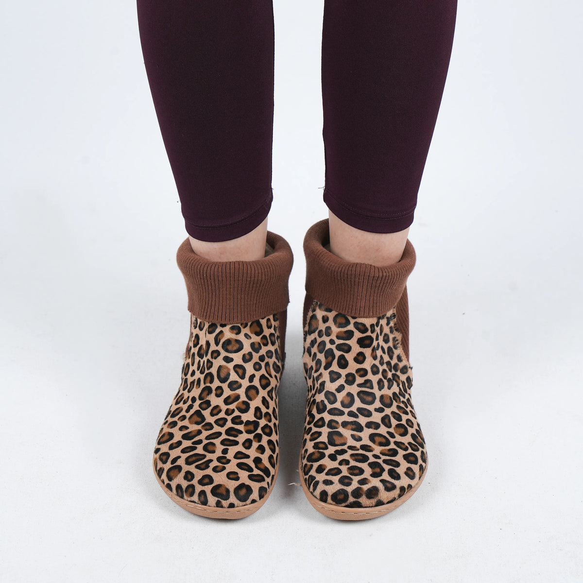 Hair Barefoot Socks Chelsea Shoes – 6mm Rubber Sole – Leopard