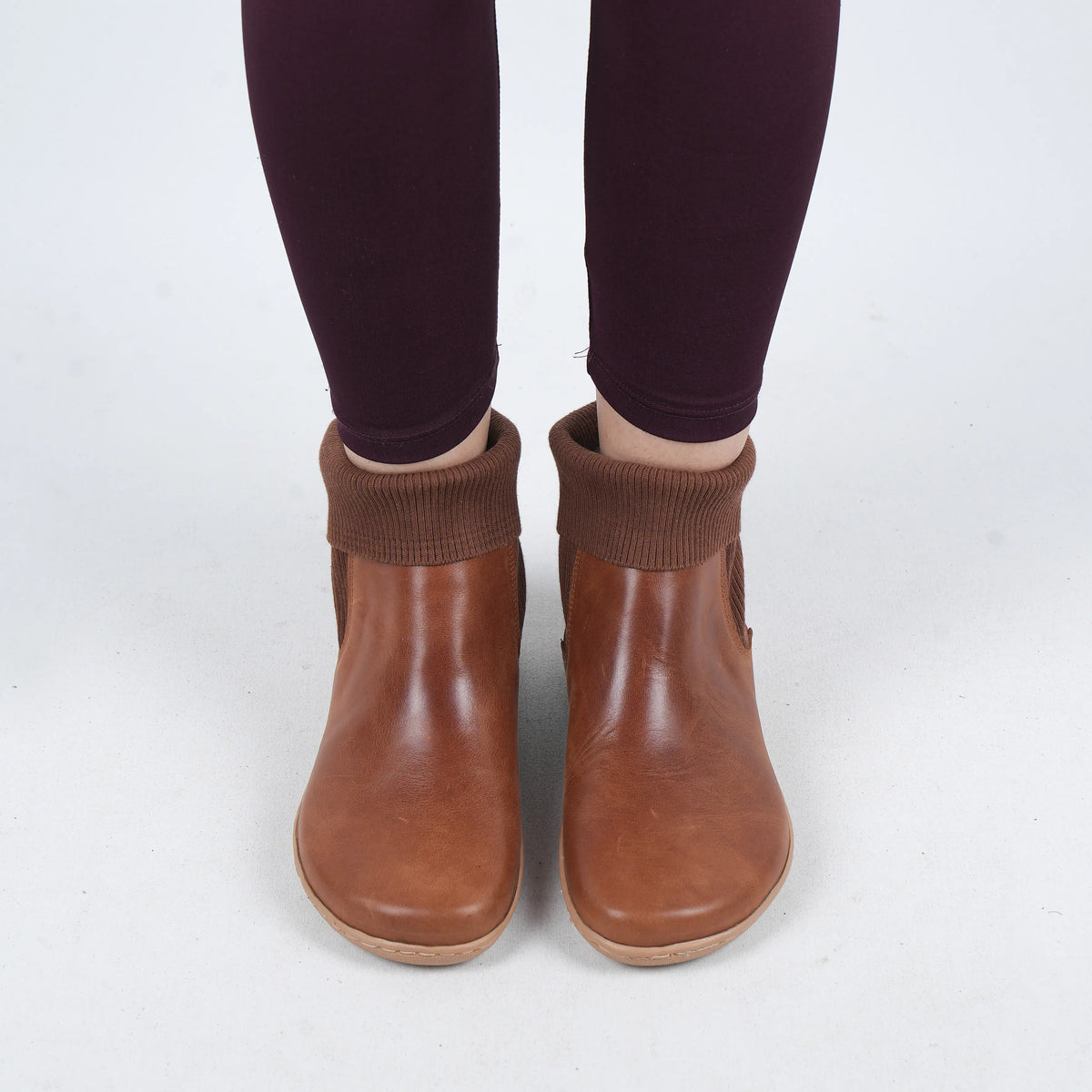 Crazy Barefoot Socks Chelsea Shoes – 6mm Rubber Sole – Brown