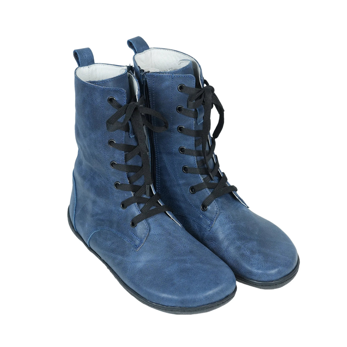 Crazy Barefoot Long Boots Shoes – 6mm Rubber Sole – Navy Blue