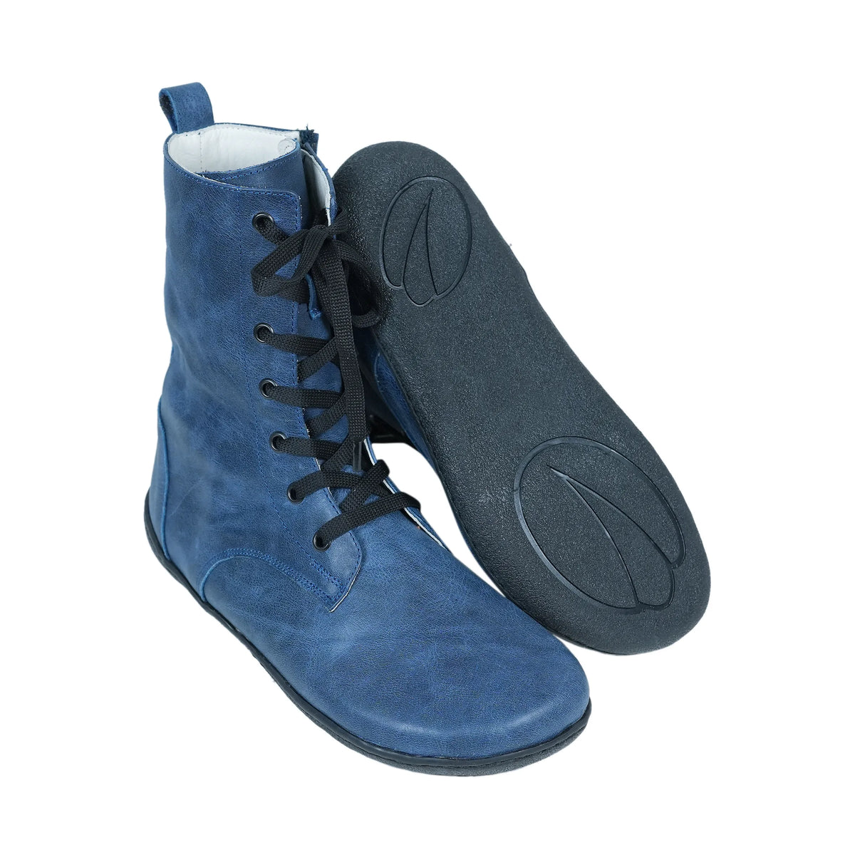 Crazy Barefoot Long Boots Shoes – 6mm Rubber Sole – Navy Blue