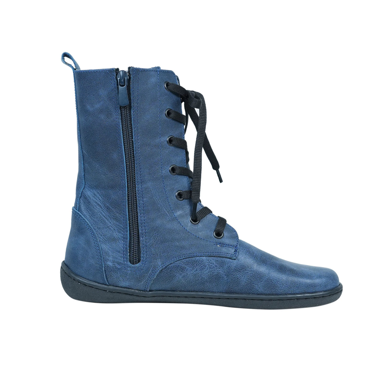 Crazy Barefoot Long Boots Shoes – 6mm Rubber Sole – Navy Blue
