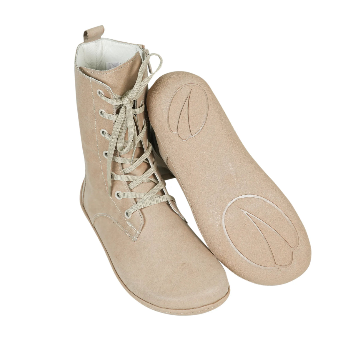 Crazy Barefoot Long Boots Shoes – 6mm Rubber Sole – Undyed Crust