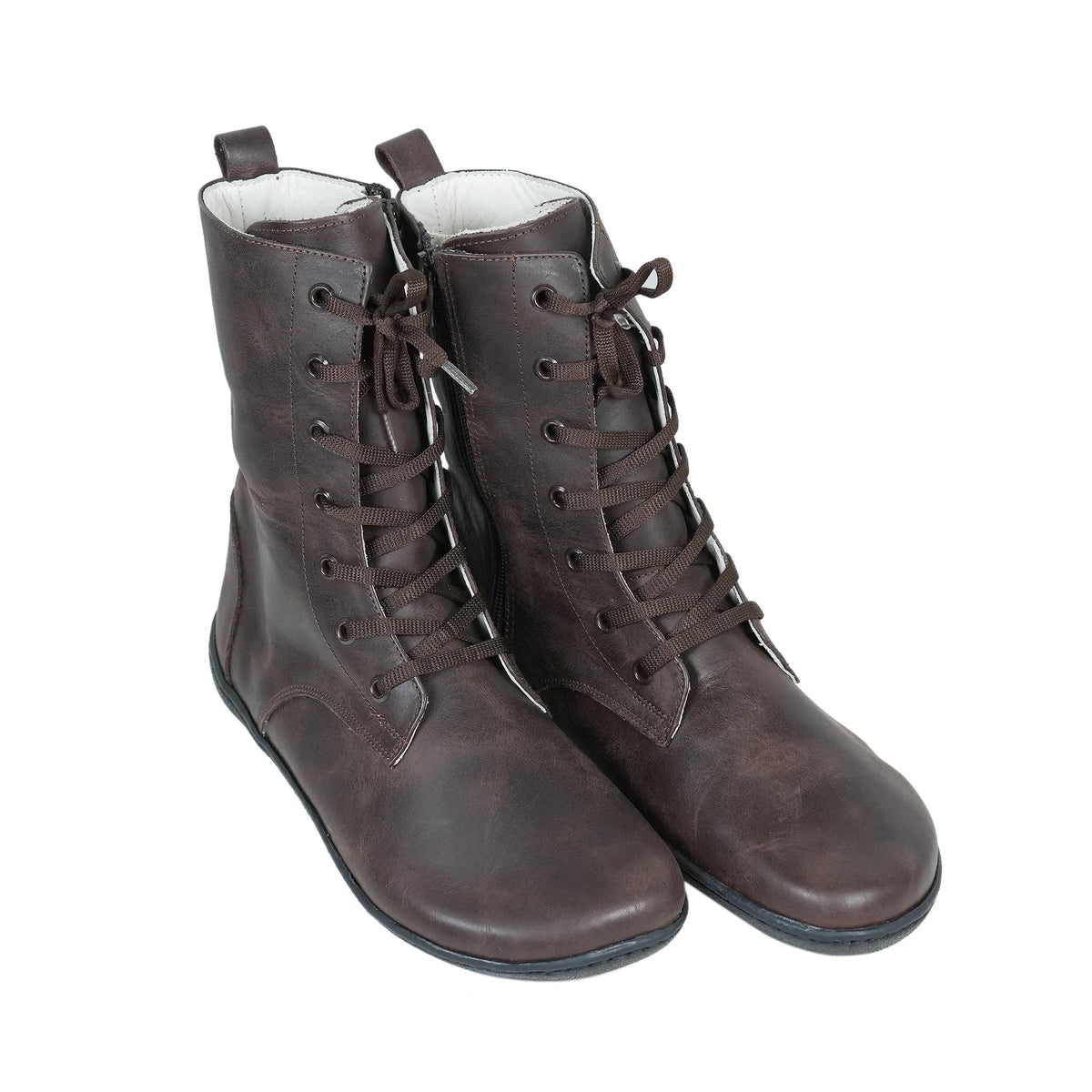 Crazy Barefoot Long Boots Shoes – 6mm Rubber Sole – Dark Brown