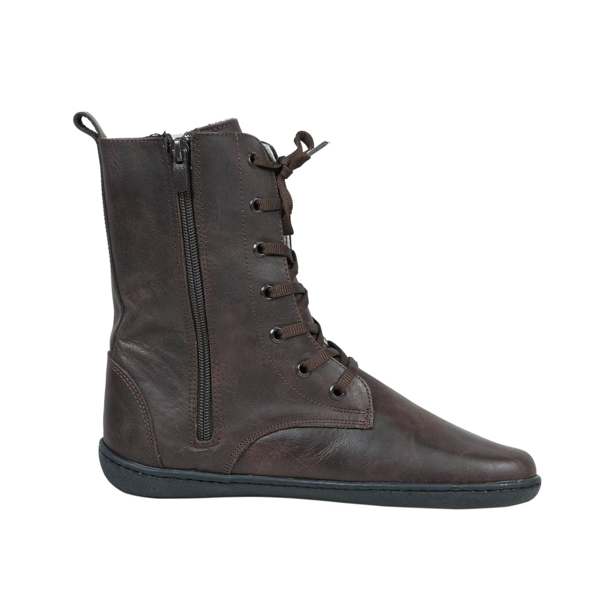 Crazy Barefoot Long Boots Shoes – 6mm Rubber Sole – Dark Brown