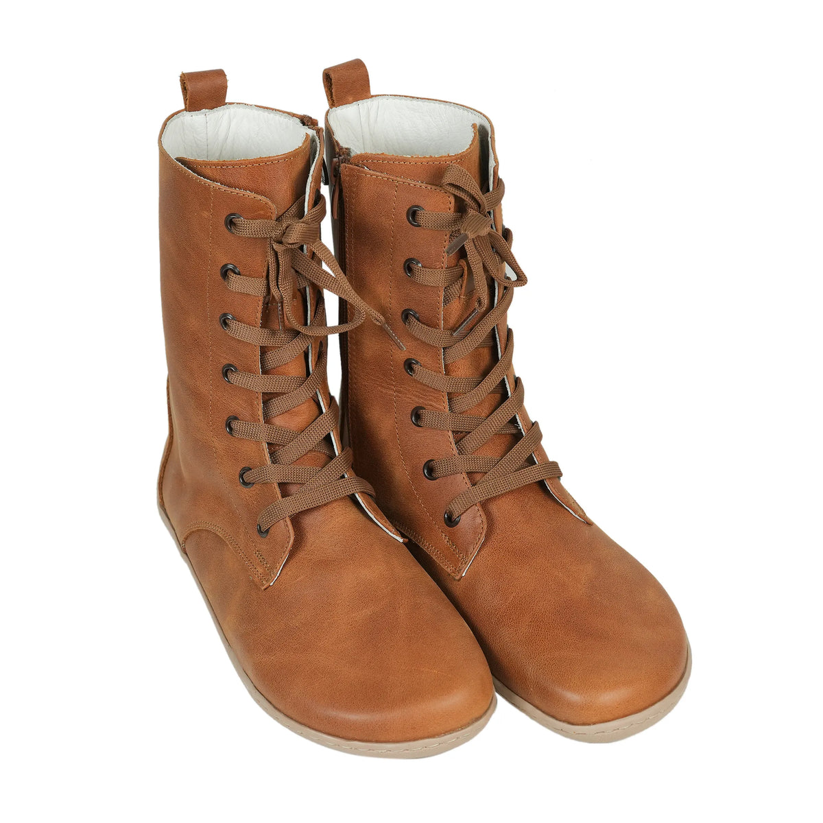 Crazy Barefoot Long Boots Shoes – 6mm Rubber Sole – Honey Camel
