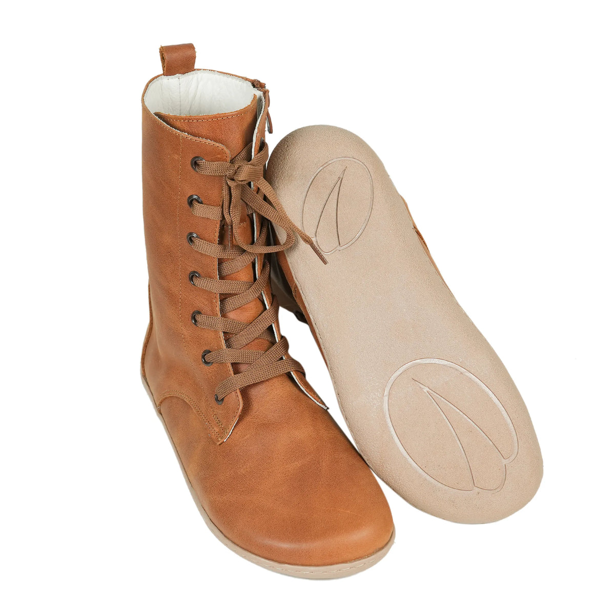 Crazy Barefoot Long Boots Shoes – 6mm Rubber Sole – Honey Camel