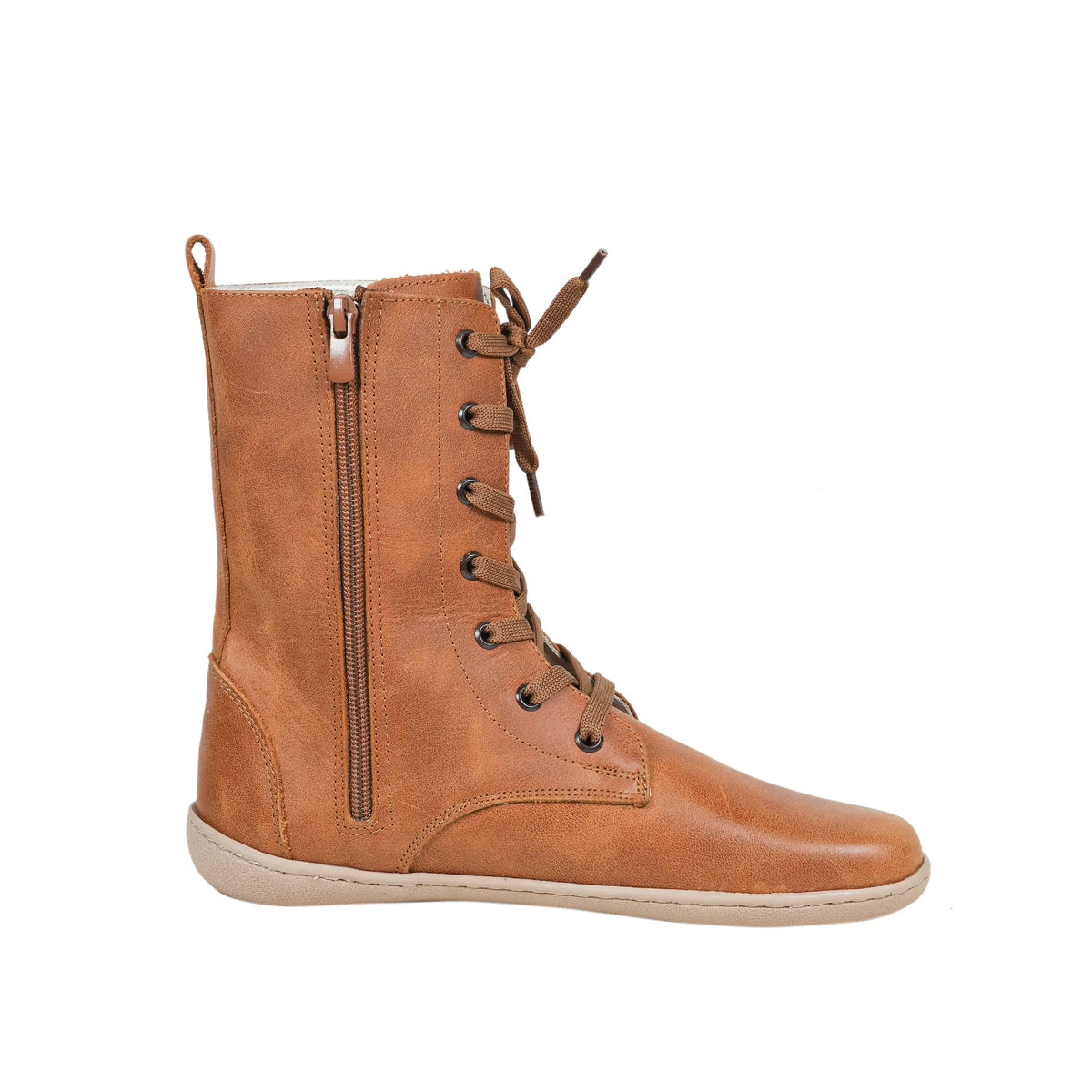Crazy Barefoot Long Boots Shoes – 6mm Rubber Sole – Honey Camel