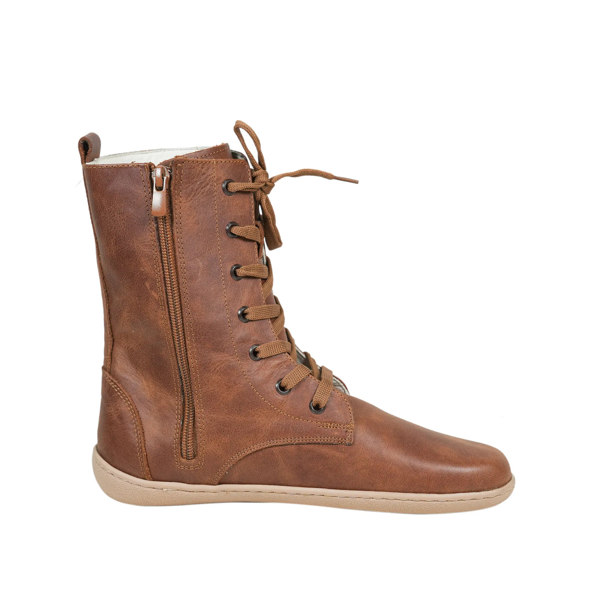 Crazy Barefoot Long Boots Shoes – 6mm Rubber Sole – Brown
