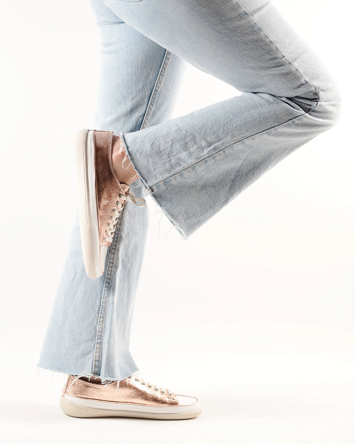 Bright Barefoot Converse Shoes – 6mm Rubber Sole – Rose Gold