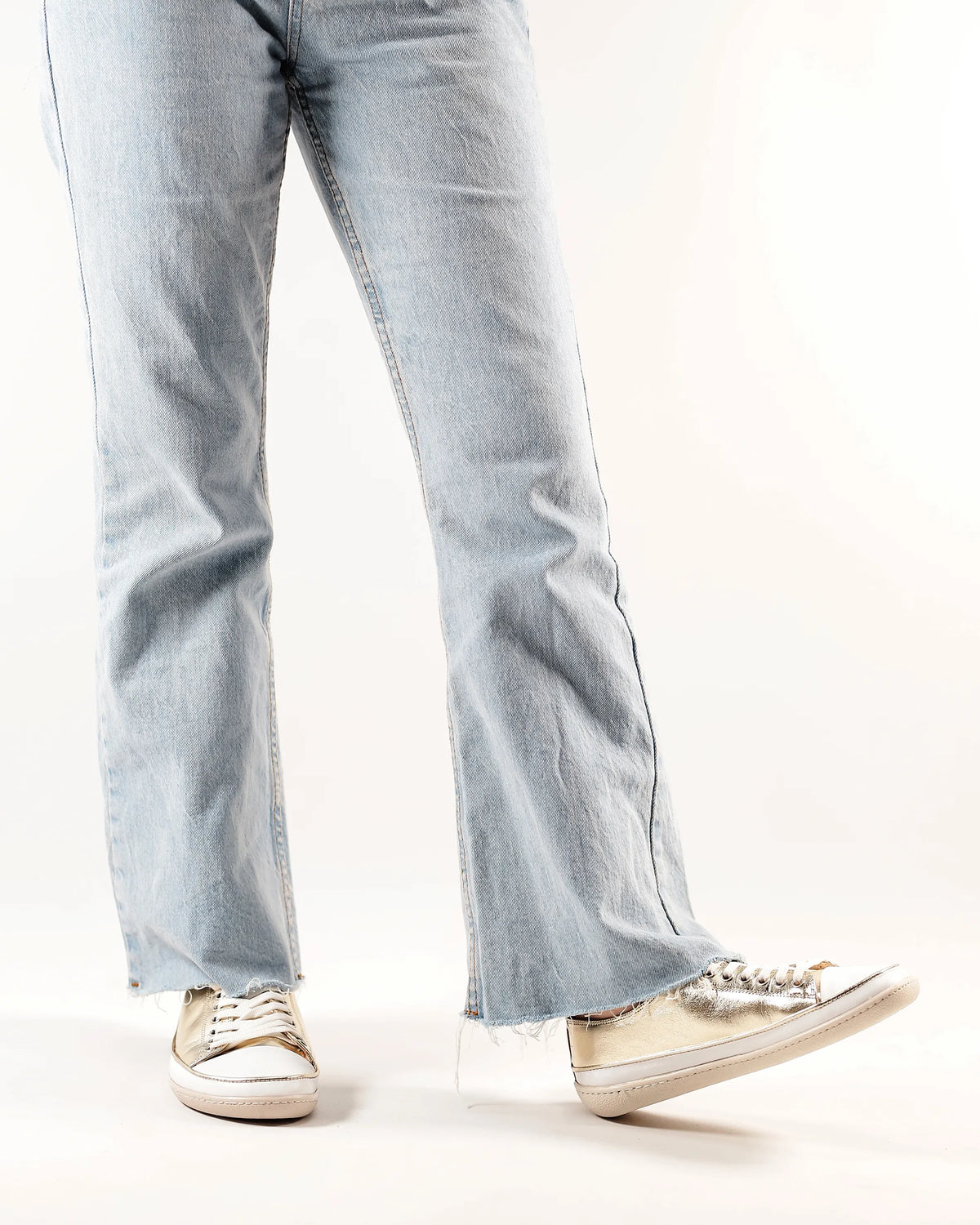 Bright Barefoot Converse Shoes – 6mm Rubber Sole – Gold