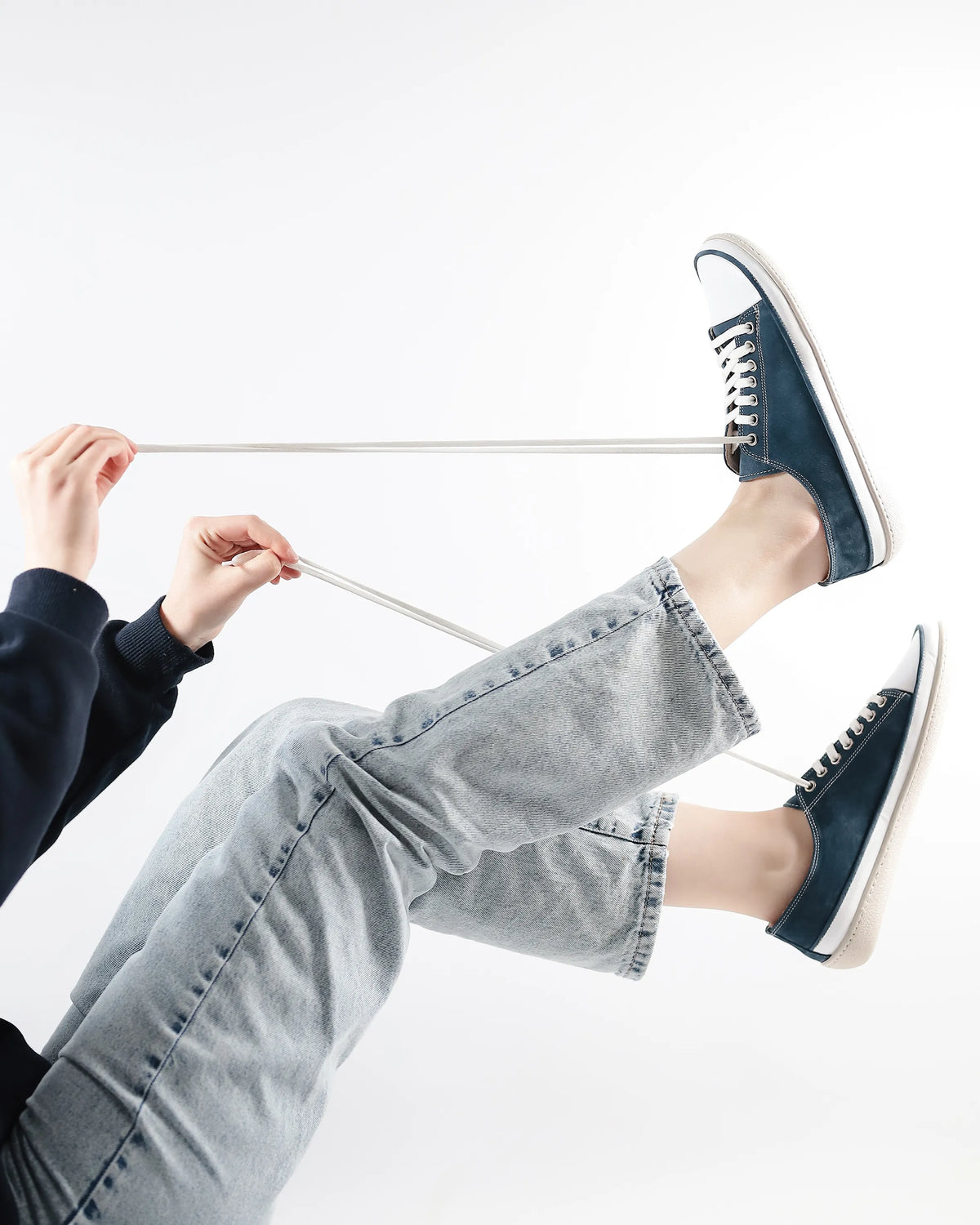 Nubuck Barefoot Converse Shoes – 6mm Rubber Sole – Jeans