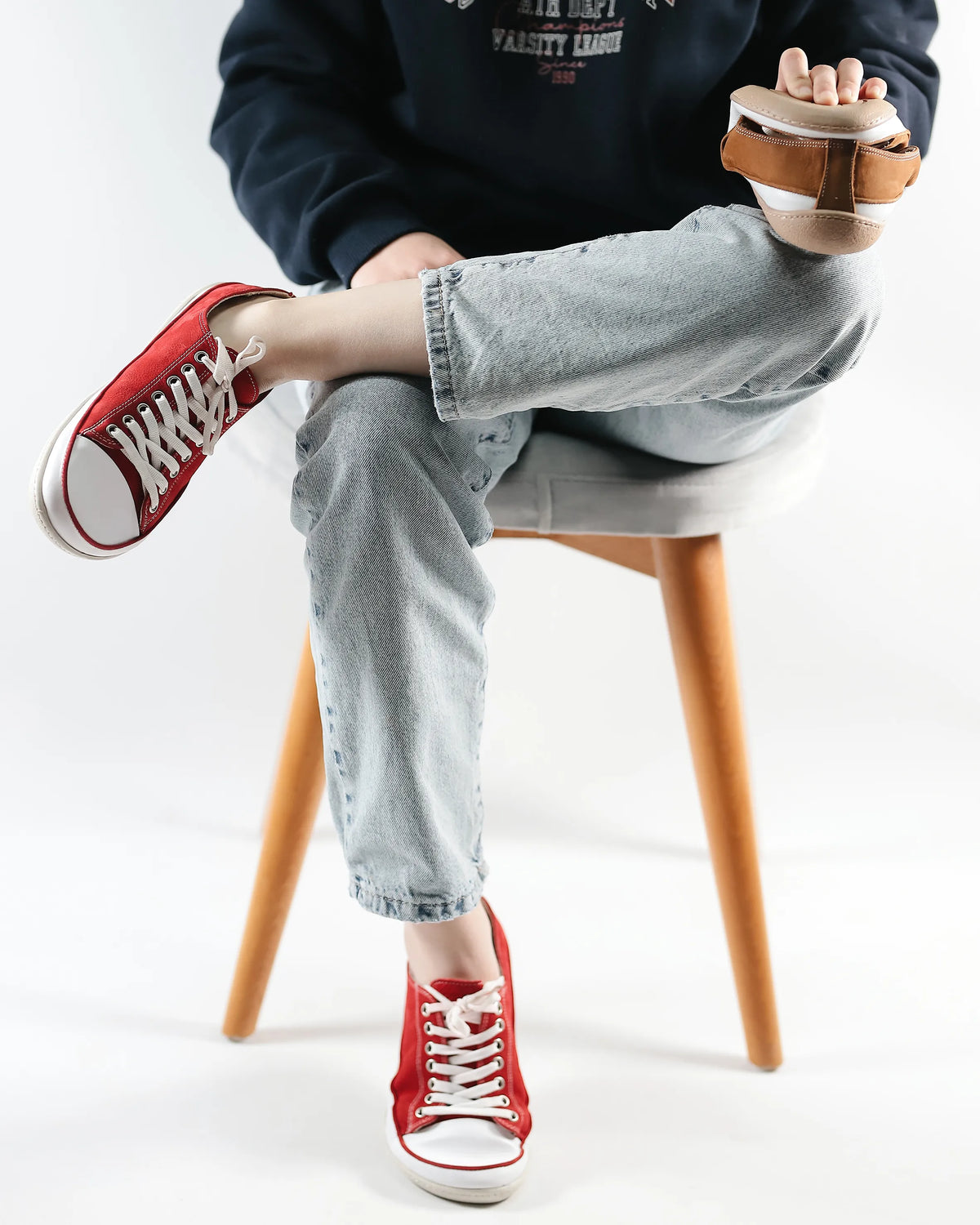 Nubuck Barefoot Converse Shoes – 6mm Rubber Sole – Red