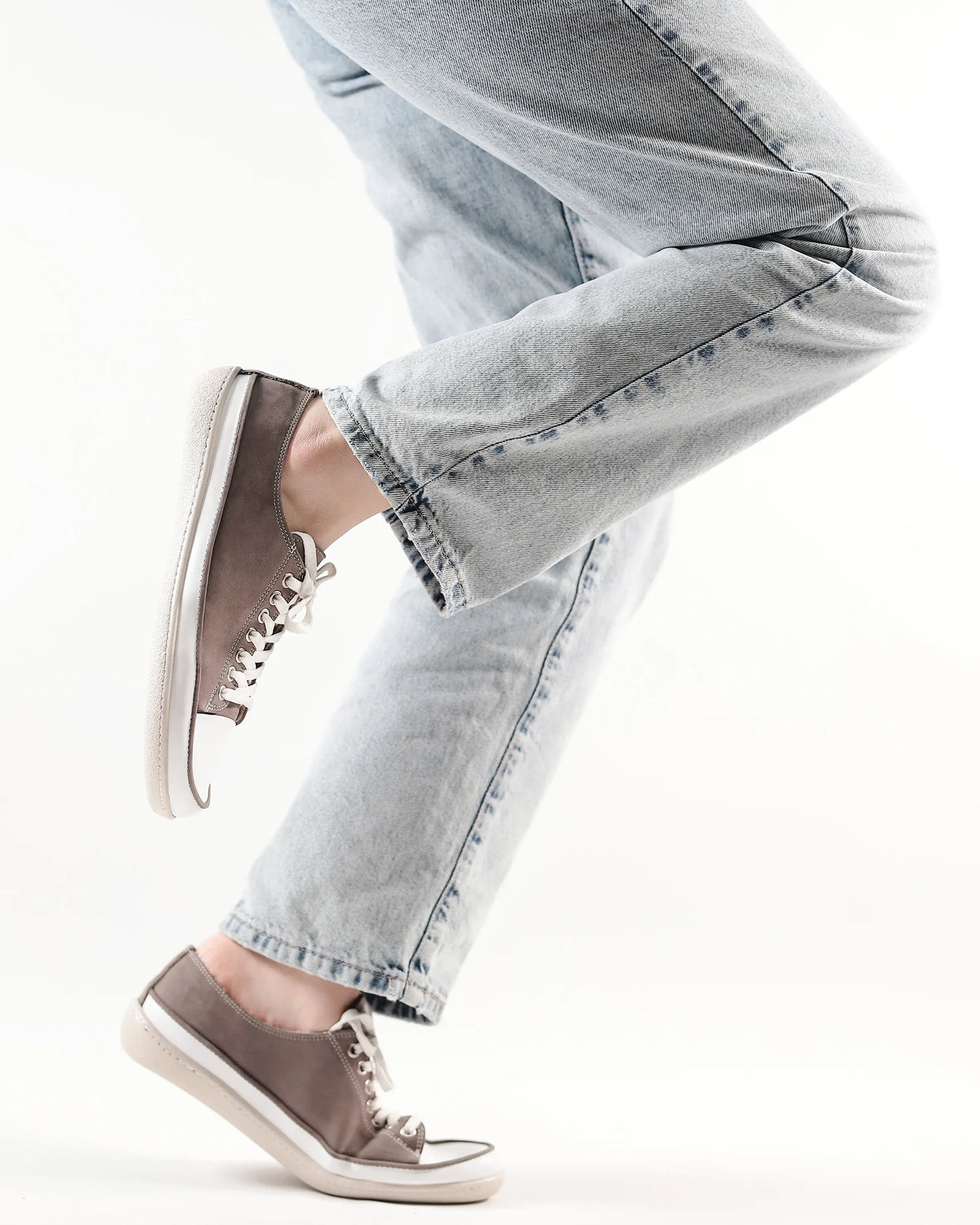 Nubuck Barefoot Converse Shoes – 6mm Rubber Sole – Smoked