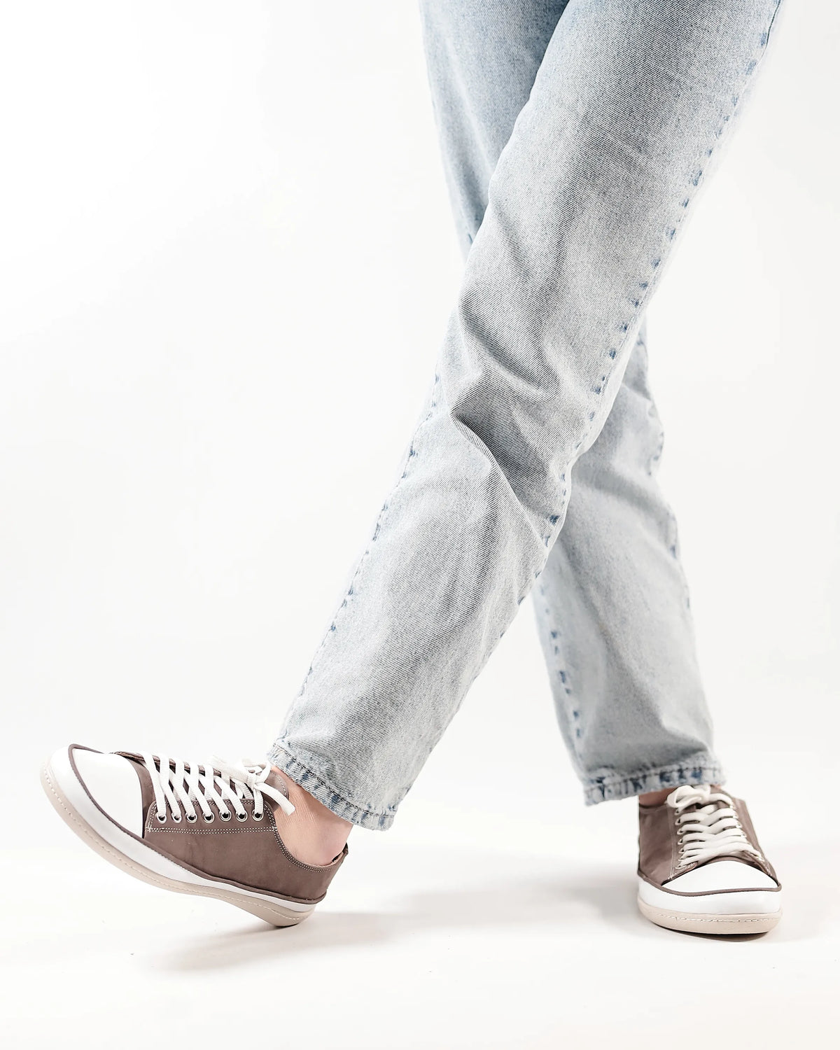 Nubuck Barefoot Converse Shoes – 6mm Rubber Sole – Smoked