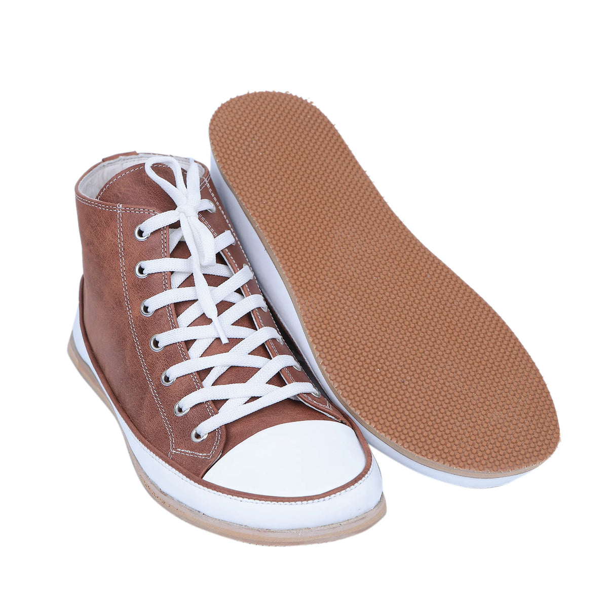Crazy Barefoot Long Boots Converse Shoes – Eva Outsole – Brown